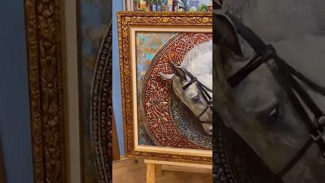 Картина маслом на холсте «Конь-огонь» 50х60 смотреть онлайн