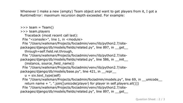 Django : maximum recursion depth exceeded on Django model when creating смотреть онлайн