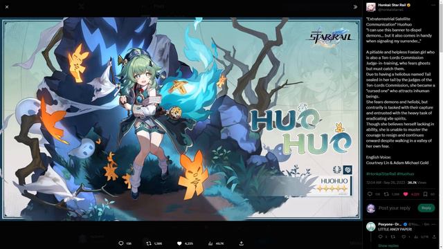 NEW 1.5 CHARACTER HUOHUO REVEALED! | Honkai: Star Rail смотреть онлайн