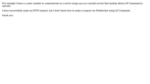 Arduino: Is there possible implement websocket using AT Command? смотреть онлайн