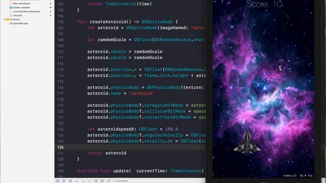 Sprite kit с нуля: урок 16 - Аsteroid Path смотреть онлайн