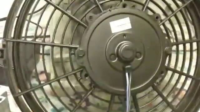 300mm electric car radiator fan testing for use in a PC смотреть онлайн
