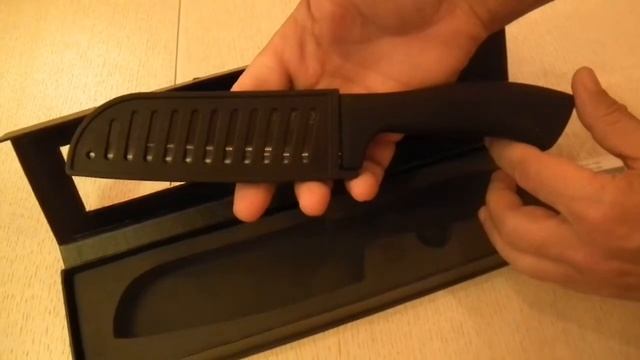 Керамический нож Keraniko черный в ножнах 12,5 см в подарочной упаковке смотреть онлайн