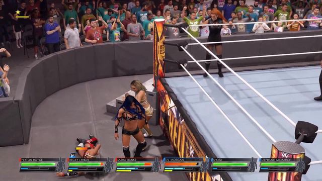 Sasha Banks, Becky Lynch and Peyton Royce VS Stephanie McMahon, Liv Morgan and Shotzi смотреть онлайн