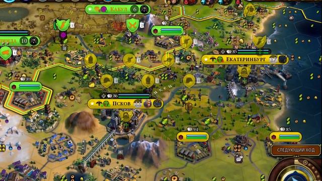 15-серия Civilization 6 Gathering Storm прохождение за Россию на уровне сложности божество!