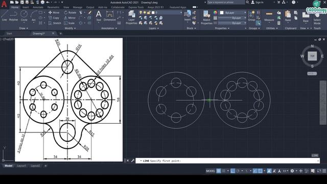 EX. #23 #2D EXERCISE IN AUTOCAD смотреть онлайн