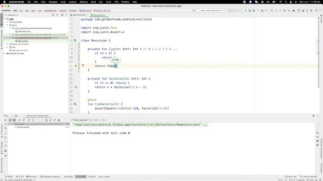 Kotlin008: fibonacci with recursion смотреть онлайн