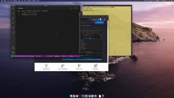How to write Python in Visual Studio Code and run it in Terminal