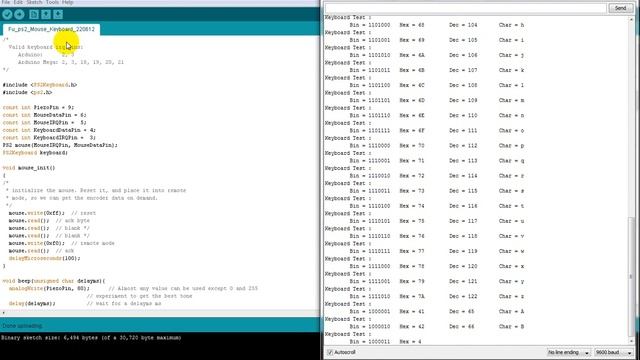 Arduino + PS2 Keyboard + PS2 Mouse смотреть онлайн