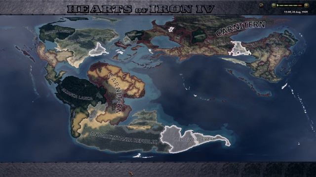 The Great Pangea War - Three Factions War - Hoi4 timelapse смотреть онлайн
