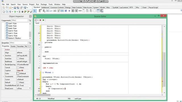 Lazarus tutorial : Clear all edit text смотреть онлайн