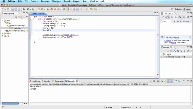 Java 2 - Variables(int, double, String) смотреть онлайн