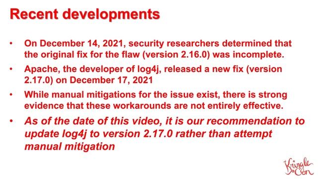 Prof. Qwerty Petabyte, Log4j Vulnerability Response | KringleCon 2021 смотреть онлайн