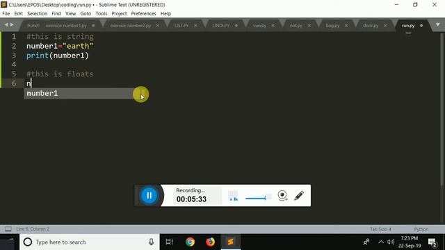 Datatype 1: integer,string and float смотреть онлайн