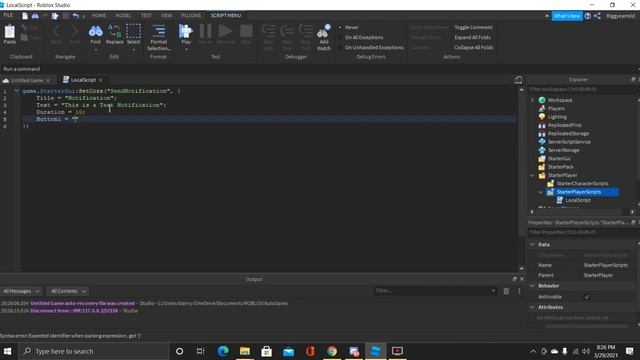 How to SEND NOTIFICATIONS in ROBLOX STUDIO 2021! смотреть онлайн