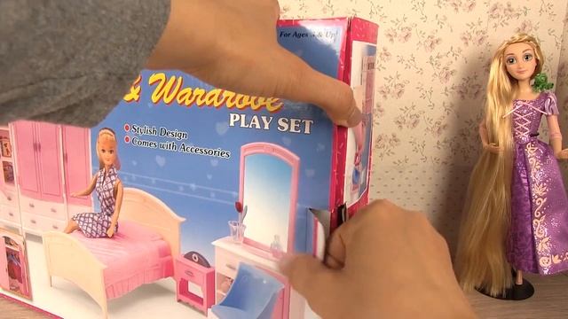 Rapunzel Doll Bedroom Morning Routine • Princess Bedroom • Rapunzel Cuarto Rutina Mañana