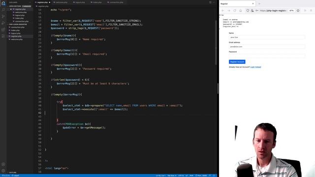 PHP Login System Tutorial with MYSQL смотреть онлайн