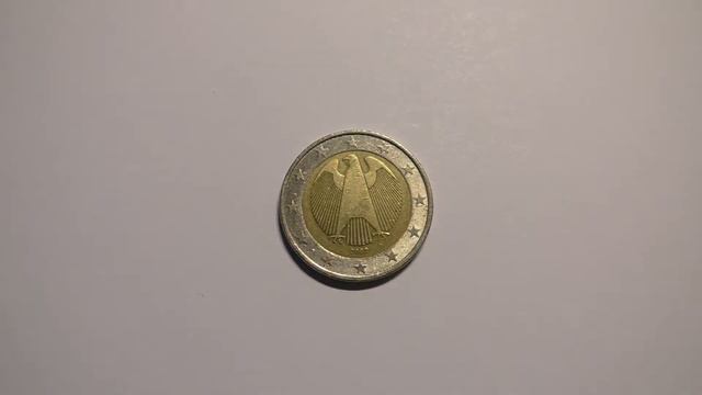 Монета 2 Евро 2002 года выпуска. Германия. смотреть онлайн