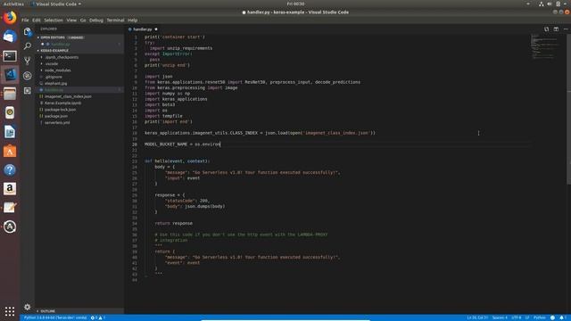 Deploy Keras Machine Learning Model to AWS Lambda - Handler File (53/61) смотреть онлайн