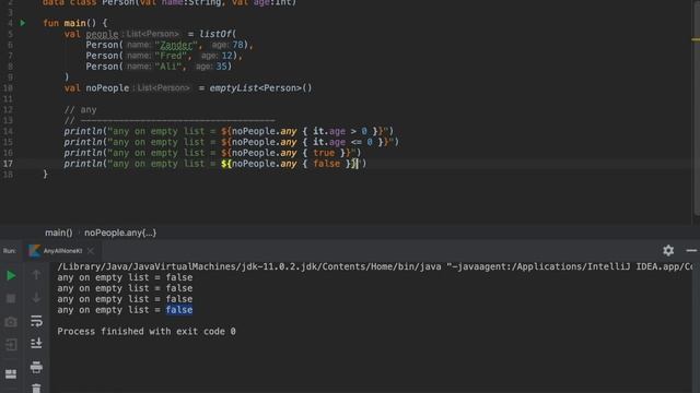 Kotlin List API - any, all, and none смотреть онлайн