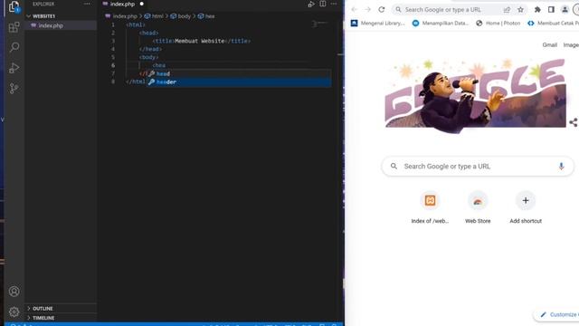Belajar php, html, css untuk pemula (pengenalan 2) (header, main, footer) смотреть онлайн