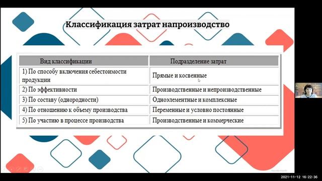 Общая схема учета затрат Основная система налогообложения лекция Татьяна.mp4 смотреть онлайн
