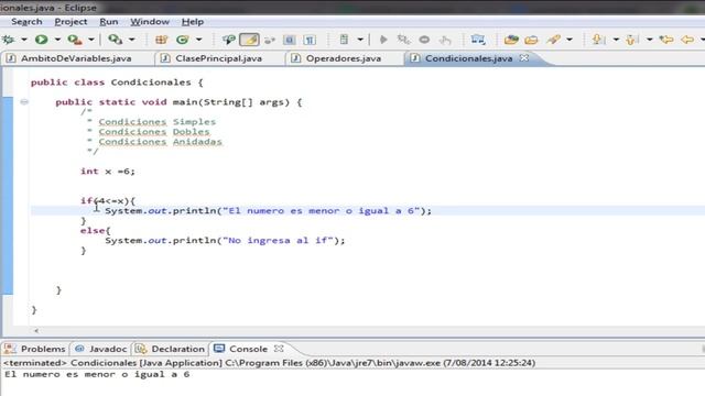 Condicionales en Java if y else смотреть онлайн