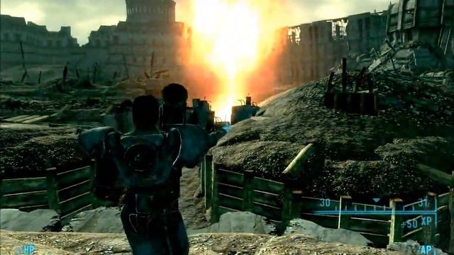 Fallout 3 - Nuclear Rocket Launcher Mall Battlefield Demo смотреть онлайн