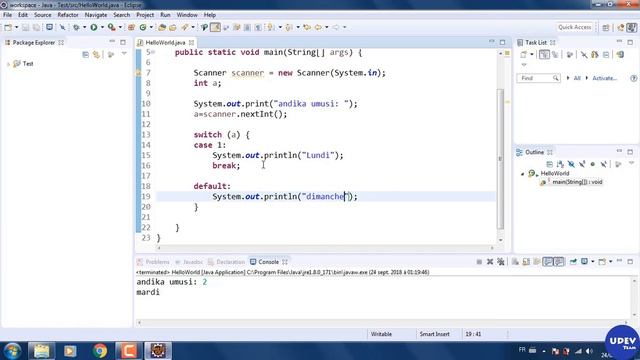 11. Java utujambo switch-case-default смотреть онлайн