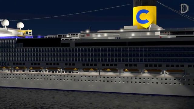 Costa Concordia - Simulation du naufrage смотреть онлайн