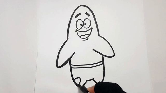 How To Draw Patrick Star | Spongebob Squarepants | Easy Drawing Step by Step смотреть онлайн