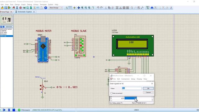 Testing MODBUS protocol in Proteus смотреть онлайн