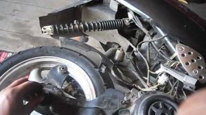 Как собрать заднее колесо скутер Sagita