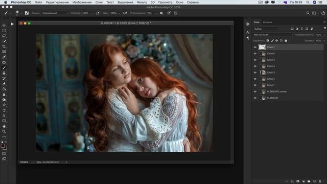 Художественная ретушь детского портрета в Фотошоп смотреть онлайн