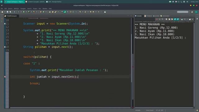 #10 Percabangan Switch Case pada JAVA | DASAR PEMROGRAMAN JAVA смотреть онлайн