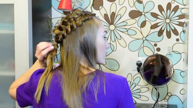 Прическа из двух кос навыворот смотреть онлайн
