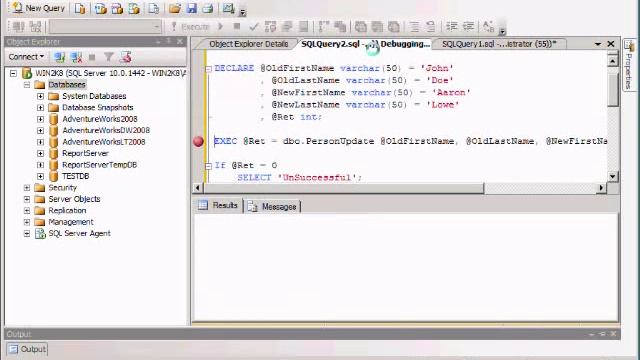 SQL Server 2008 T-SQL Debugger смотреть онлайн