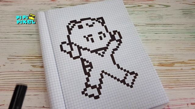 РАДОСТНАЯ ПЧЕЛКА BEA из ИГРЫ BRAWL STARS РИСУНКИ ПО КЛЕТОЧКАМ - PIXEL ART смотреть онлайн