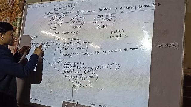 modify the content of a node present in a singly linked list By-Alok Sir смотреть онлайн