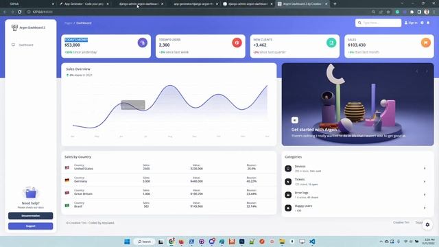 Django Argon Design - Free PyPi Package | AppSeed смотреть онлайн