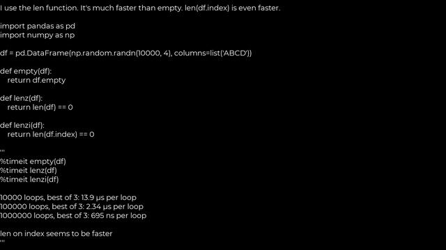 Python :How to check whether a pandas DataFrame is empty?(5solution) смотреть онлайн