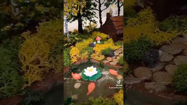 деревья из бисера.хижина в лесу. смотреть онлайн