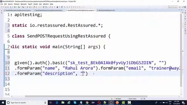 REST ASSURED API Tutorial - Lecture 4 - Sending The Post Request Through Form Parameters смотреть онлайн