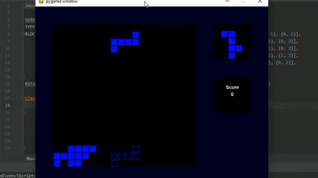 Tetris with pygame (Source code link in description) смотреть онлайн