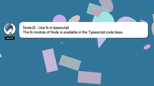 NodeJS : Use fs in typescript смотреть онлайн
