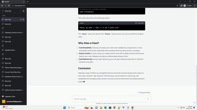 Aliasing a class in Python смотреть онлайн