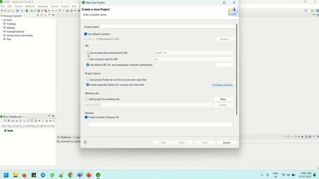 1.1 Create a core java Project using STS смотреть онлайн
