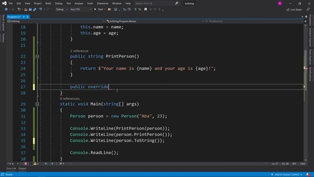 #27 Overriding ToString - C# Tutorials for Beginners | CoffeeNCode смотреть онлайн