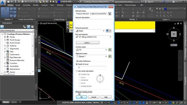 Creating A Pressure Pipe Network From Objects AutoCAD Civil 3D смотреть онлайн