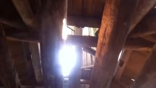 Четверик, вид внутри. Консервационные работы в храме Святителя Николая в Юмиже смотреть онлайн